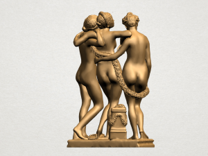 sculpture of three grace 02 3Dプリントモデル