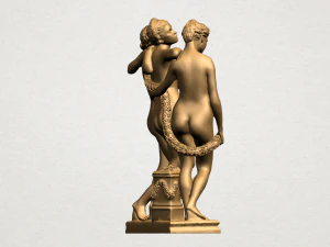 sculpture of three grace 02 3D Print Model