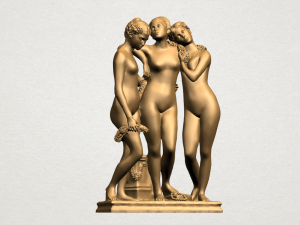 sculpture of three grace 02 3Dプリントモデル