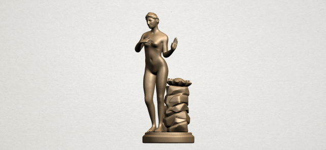 naked girl 02 3D Baskı Modeli .c4d .max .obj .3ds .fbx .stl .blend 