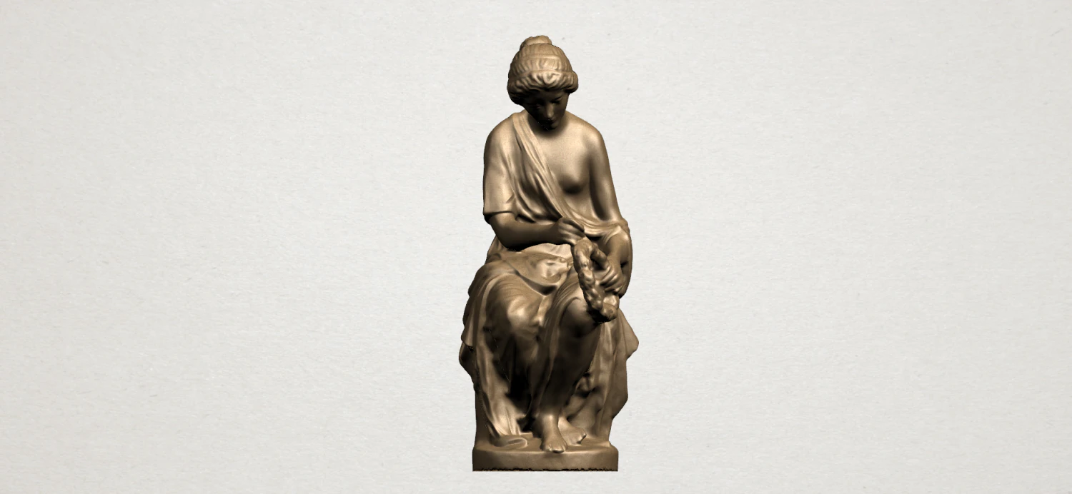 half naked girl 3D Print Model .c4d .max .obj .3ds .fbx .stl .blend 