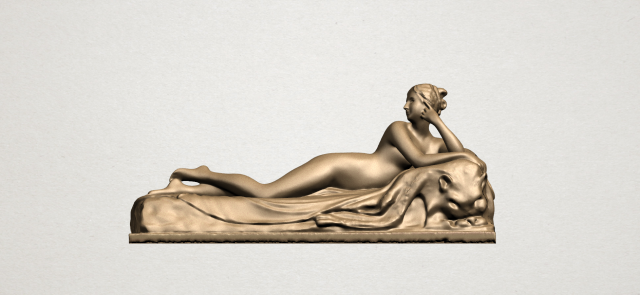 naked girl -lying on bed 01 Modelo de impresión 3D .c4d .max .obj .3ds .fbx .stl .blend 