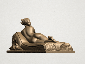 naked girl -lying on bed 01 Modelo de impresión 3D