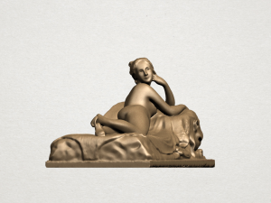 naked girl -lying on bed 01 Modelo de impresión 3D