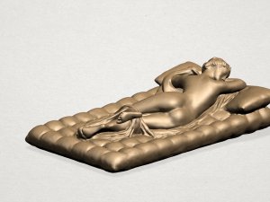 naked body lying on bed 02 3D Print Model