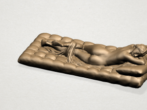 naked body lying on bed 02 3D Принт Модель