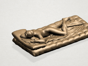 naked body lying on bed 02 3D Принт Модель