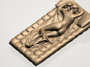 naked body lying on bed 02 3D Принт Модель