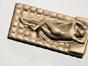 naked body lying on bed 02 3D Принт Модель