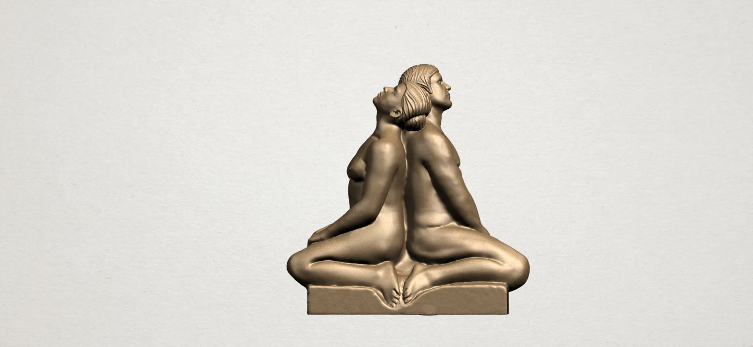 naked couple 03 3D Print Model .c4d .max .obj .3ds .fbx .stl .blend