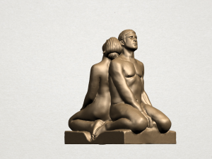 naked couple 03 Modello di stampa 3D