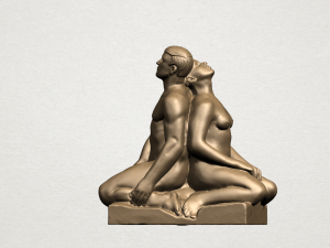 naked couple 03 Modello di stampa 3D