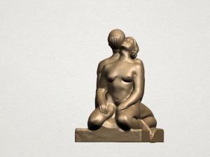 naked couple 03 Modello di stampa 3D