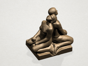naked couple 03 Modello di stampa 3D