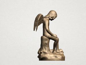 angel and dog Modelo de Impressão 3D