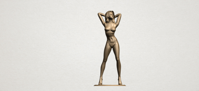 sexy girl 02 3D Baskı Modeli .c4d .max .obj .3ds .fbx .stl .blend 
