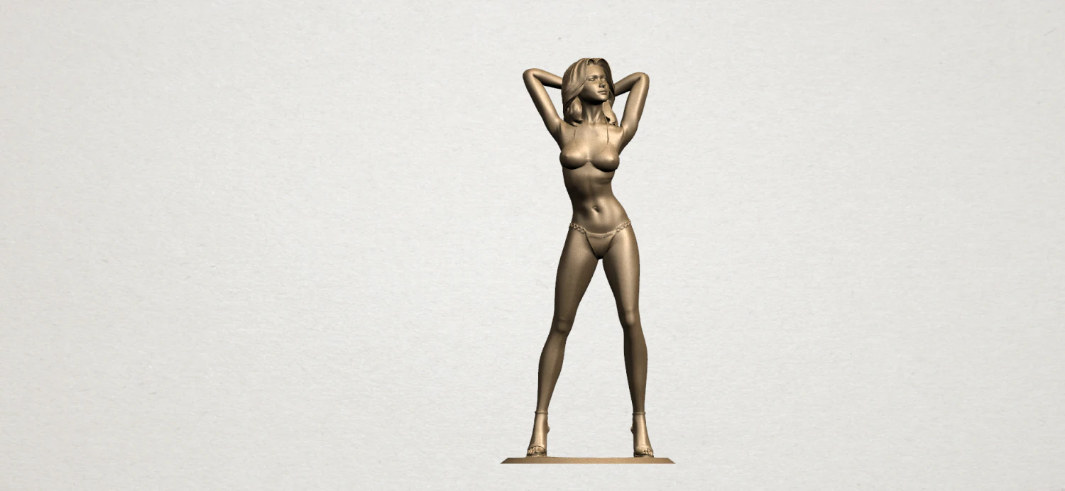 sexy girl 02 3D Print Model .c4d .max .obj .3ds .fbx .stl .blend 