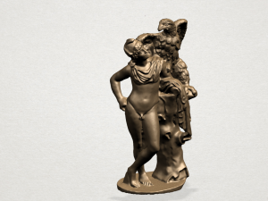 naked man with eagle Modelo de impresión 3D