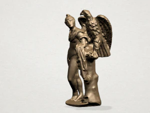 naked man with eagle 3D Print Model