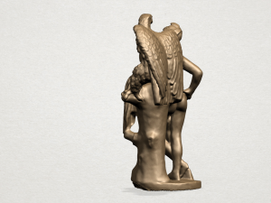 naked man with eagle Modelo de impresión 3D
