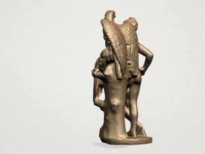 naked man with eagle 3D Print Model