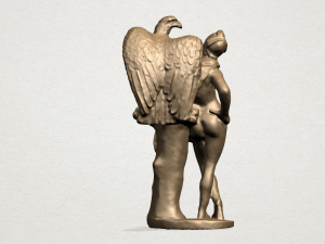 naked man with eagle Modelo de impresión 3D