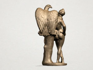naked man with eagle 3D Print Model