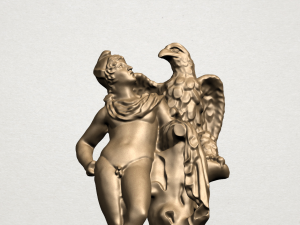 naked man with eagle Modelo de impresión 3D