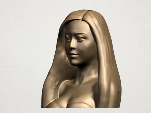 beautiful girl - half body 3D Print Model
