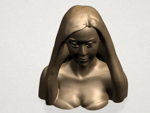 beautiful girl - half body 3D Print Model