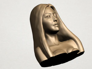 beautiful girl - half body 3D Print Model