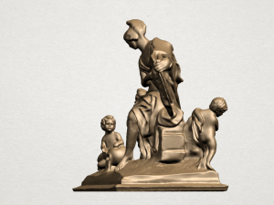 mother and children 01 3D Принт Модель