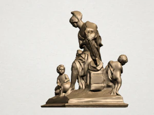 mother and children 01 3D Print Model