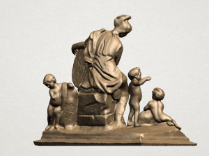 mother and children 01 3D Принт Модель