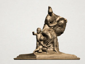 mother and children 01 3D Print Model