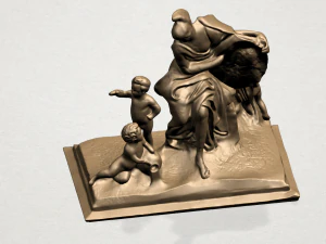 mother and children 01 3D Print Model