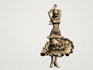 girl with dress 3D Print Model