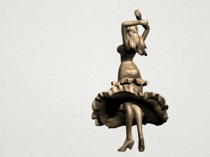 girl with dress 3D प्रिंट मॉडल