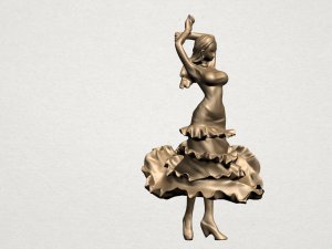girl with dress 3D प्रिंट मॉडल