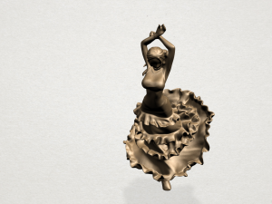 girl with dress 3D प्रिंट मॉडल