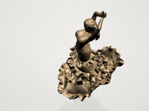 girl with dress 3D प्रिंट मॉडल