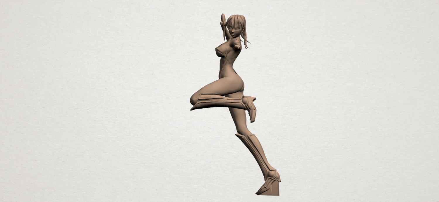 beautiful anime girls 01 3D Print Model .c4d .max .obj .3ds .fbx .stl .blend 