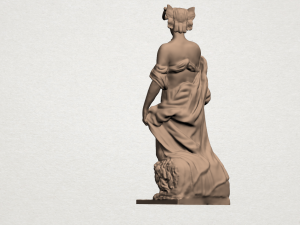 girl with lion 3D-Druckmodell