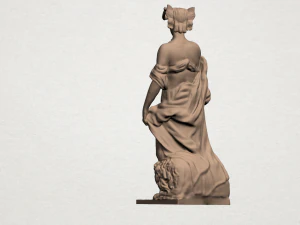girl with lion 3D Print Model