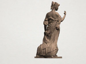 girl with lion 3D Print Model