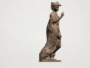girl with lion 3D Print Model