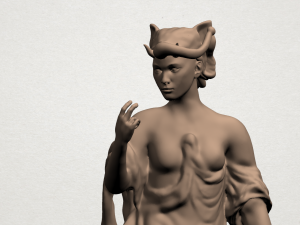 girl with lion 3D-Druckmodell
