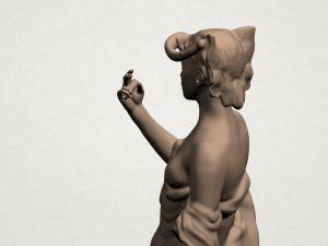 girl with lion 3D-Druckmodell