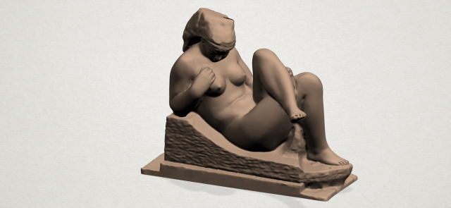 naked girl 13 3D 打印模型 .c4d .max .obj .3ds .fbx .stl .blend 