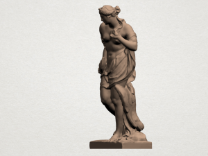 naked girl with goose 3D-Druckmodell